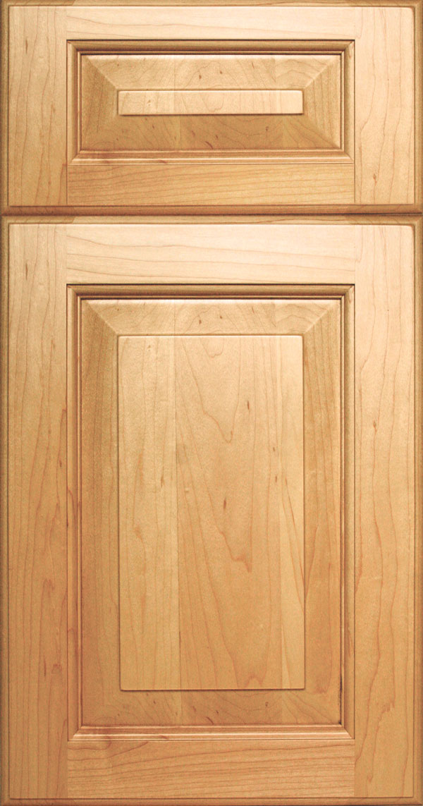 Center panel is made out of solid wood on this particular door style NATURAL FINISHES